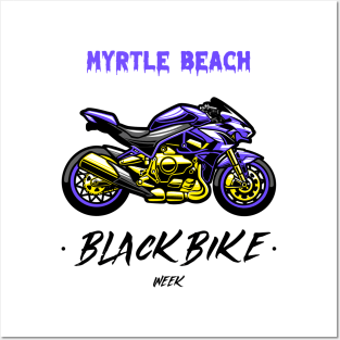 Black Bike Week Myrtle Beach Posters and Art